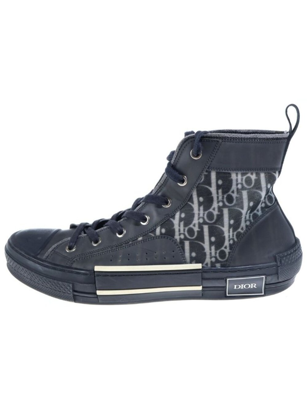 Dior B23 High Top Sneakers Black Oblique Shoes